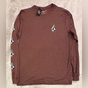 Volcom maroon long sleeve t-shirt medium NWT